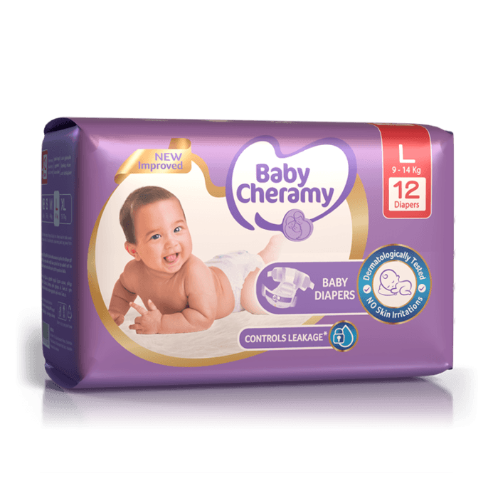 Baby Cheramy Diaper Large 12's