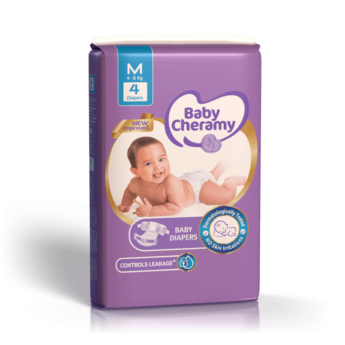 Baby Cheramy Diapers Medium (4's)