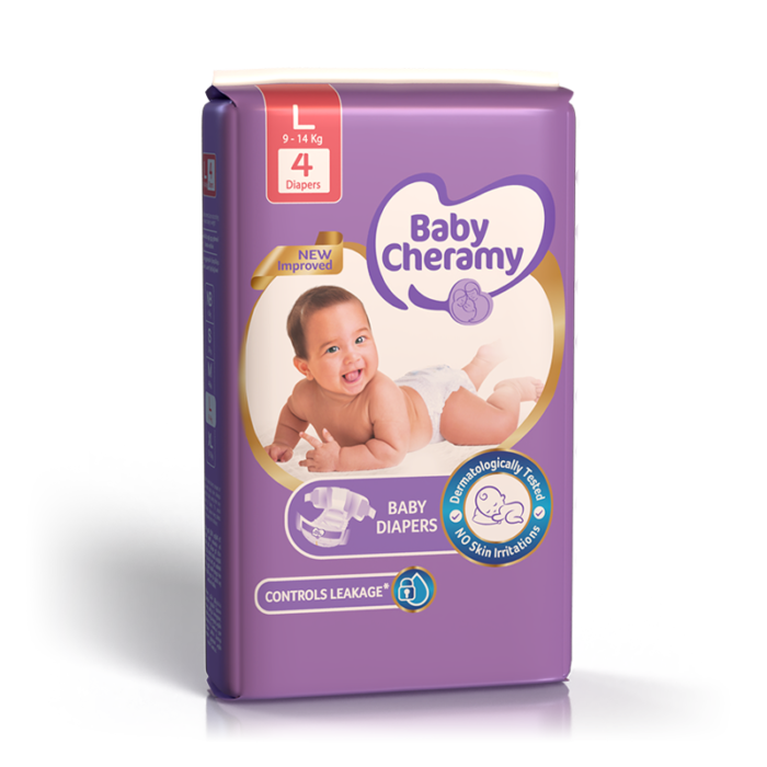 Baby Cheramy Diapers large (4's)