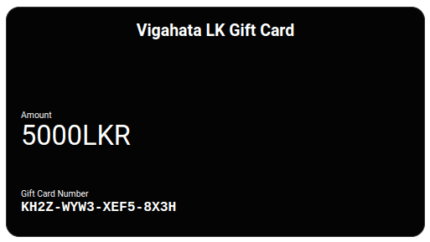 Gift Card- 5000LKR