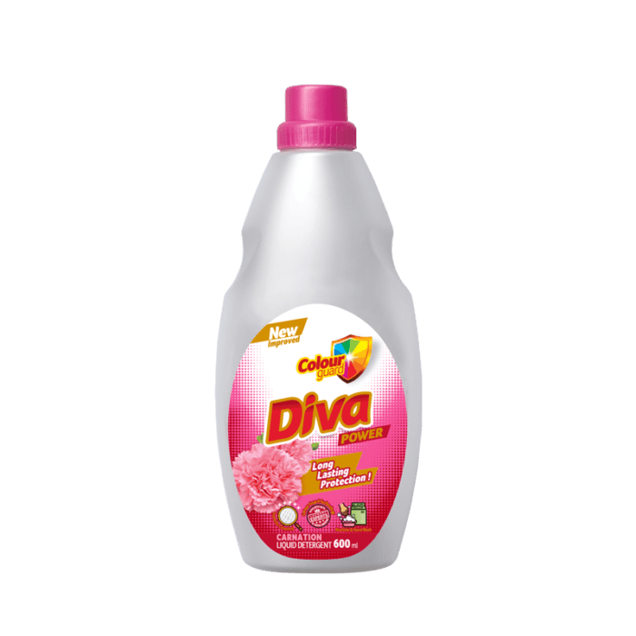 Diva Detergent Power Liquid Germ Guard Carnation 600ml