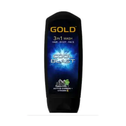 Gold Shower Gel 3 in 1 Wash Cool Blast 200ml