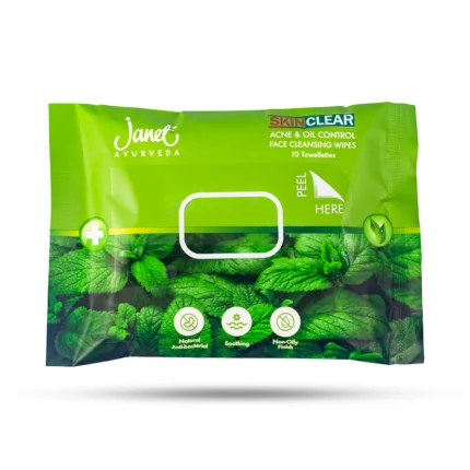 Janet Acne & Oil Control Face Cleansing Wipes-2
