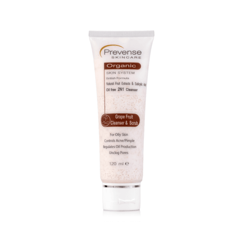 Prevense Grape Fruit Scrub & Cleanser For Oily Skin 120ml