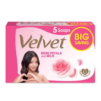 Velvet Soap Eco Pack 350G -Rose 70Gx5