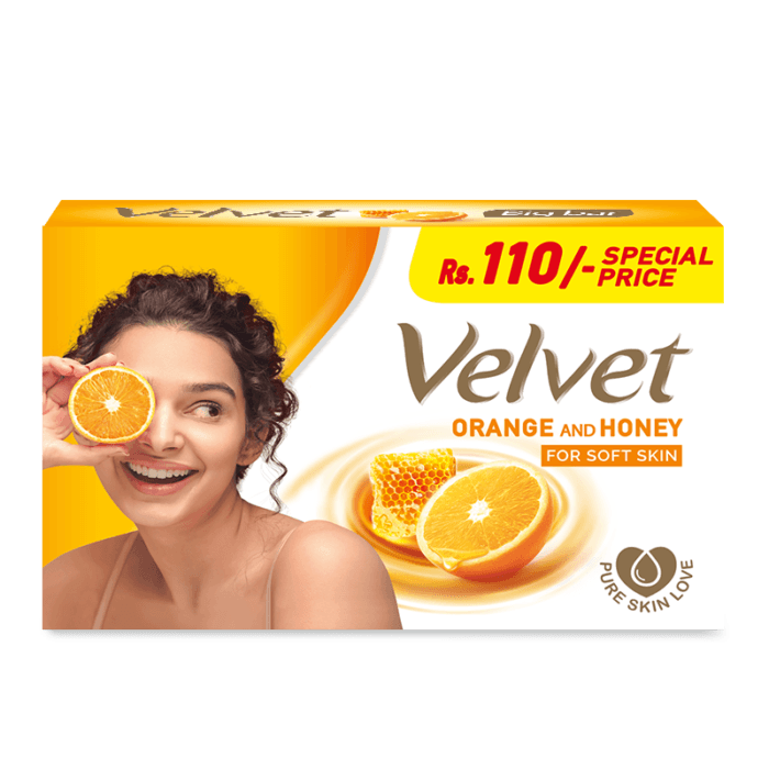 Velvet Soap Orange & Honey 70G
