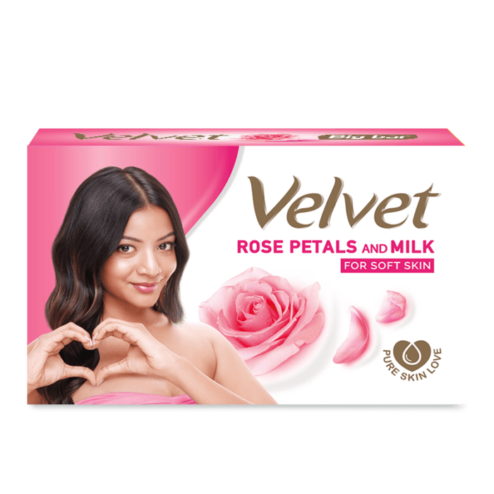 Velvet Soap Rose Petals And Milk 95G