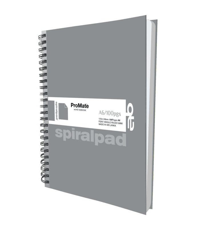 ProMate A6 Hardcover Flip-on Spiral Pad 100Pgs 6