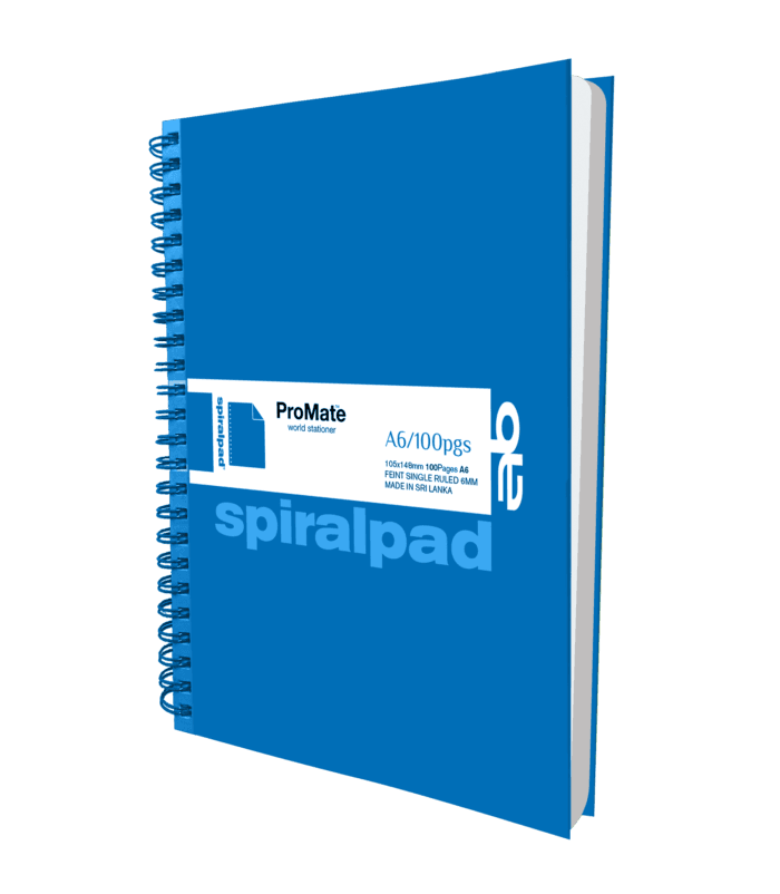 ProMate A6 Hardcover Flip-on Spiral Pad 100Pgs 8