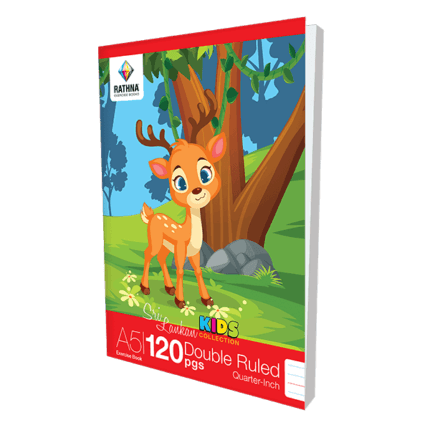 Rathna Exercise 120 Pages Double Ruled Quarter Inch Book 3
