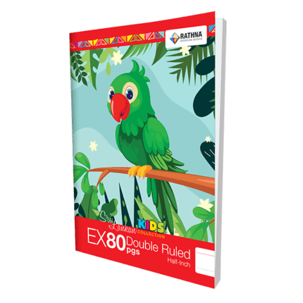Rathna Exercise 80 Pages Double Ruled Half Inch Book 3