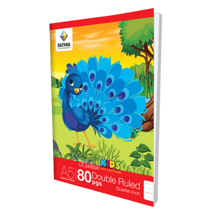 Rathna Exercise 80 Pages Double Ruled Quarter Inch Book