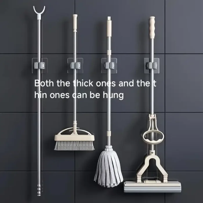 Wall-Mount Mop & Broom Holder