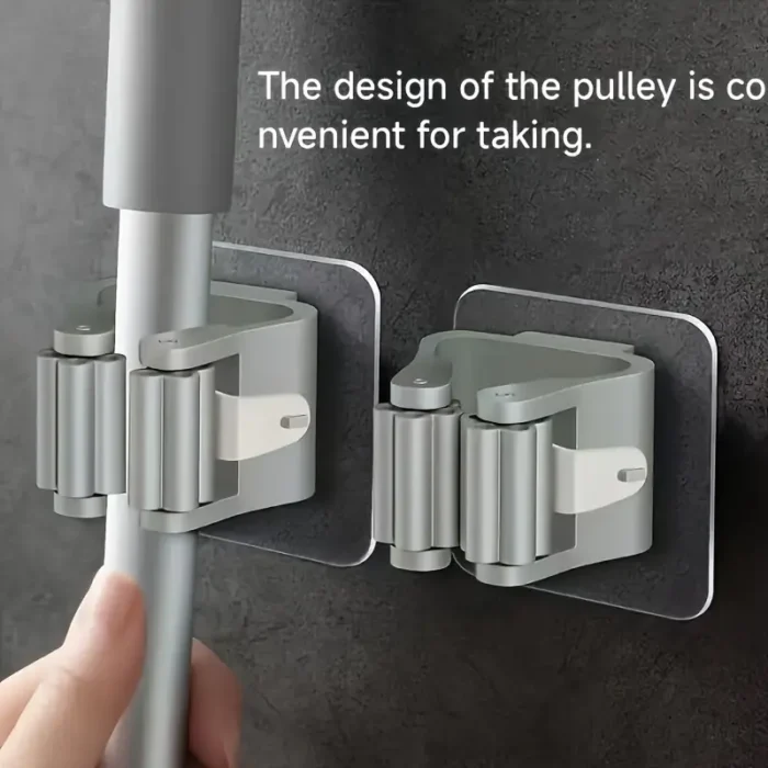 Wall-Mount Mop & Broom Holder