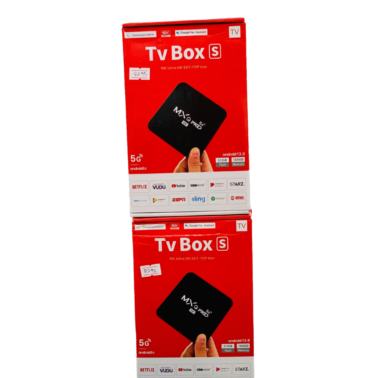TV BOX S VERSION PRO MXQ PRO 5G ANDROID 13 RED BOX