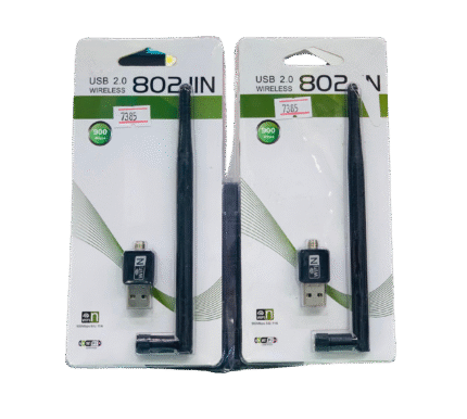 USB WIFI RECEIVER + ANTENNA 900 MBPS 802.IN DESKTOP