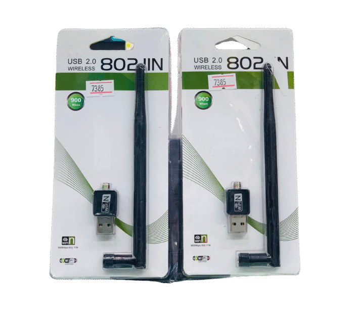 USB WIFI RECEIVER + ANTENNA 900 MBPS 802.IN DESKTOP