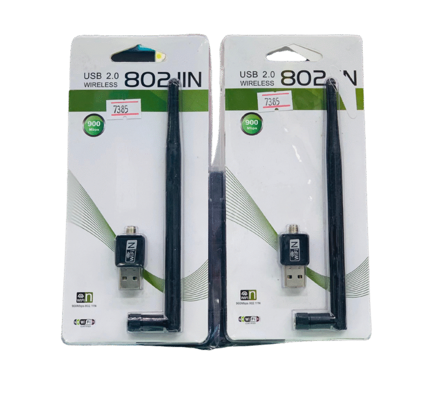 USB WIFI RECEIVER + ANTENNA 900 MBPS 802.IN DESKTOP