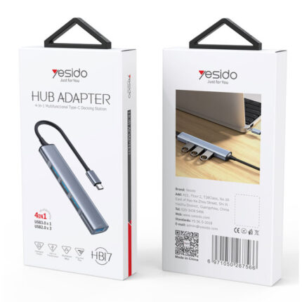 YESIDO MULTI FUNCTIONAL HUB ADAPTER 4 IN 1 HB17