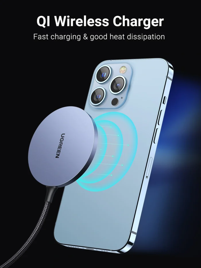 Ugreen Magnetic Wireless Charger 15W Max Space Gray