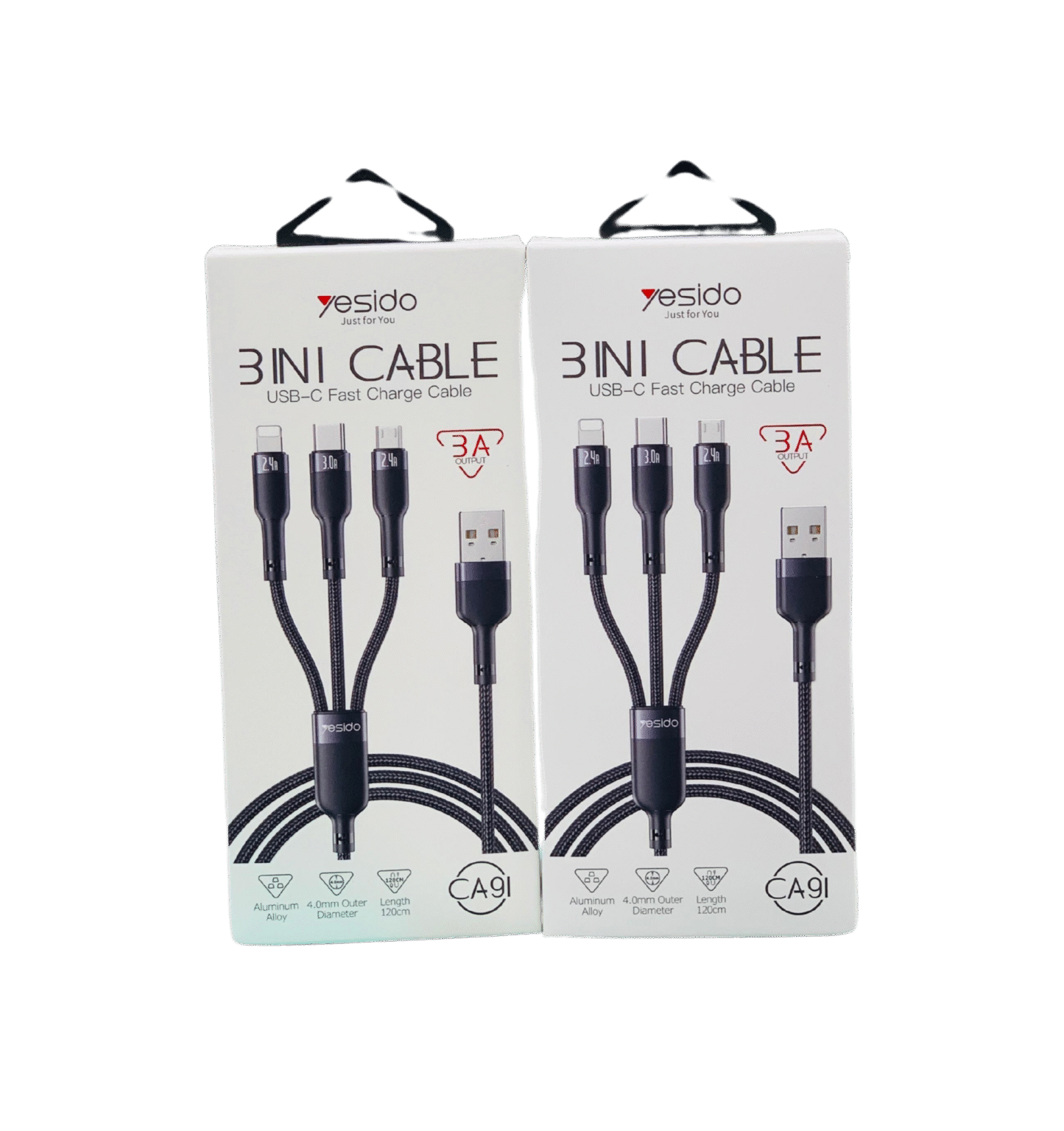 YESIDO CA91 3 IN 1 DATA CABLE