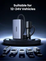UGREEN 150W GaN 3xType-C And 1xUSB Port Car Charger