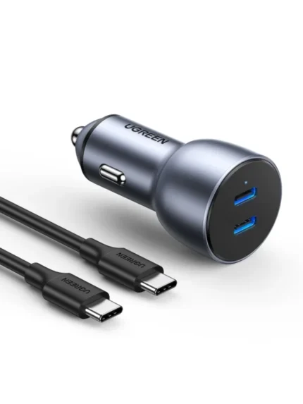 UGREEN 50W Dual Type-C Port PD Fast Car Charger